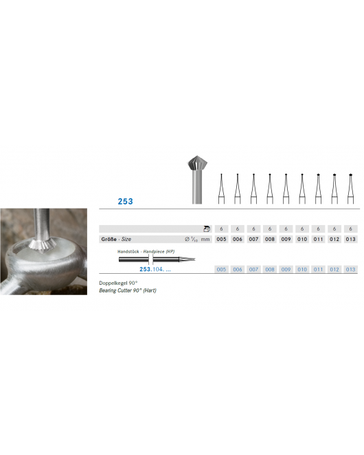 253 Bearing Cutter 90∘(Hart)