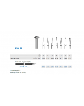 253 W Bearing Cutter 70∘(Hart)