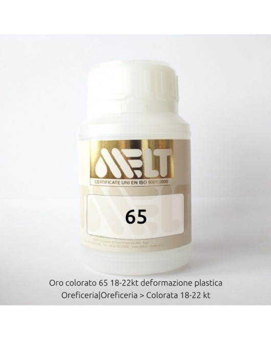 Colored gold 65 18-22kt plastic deformation