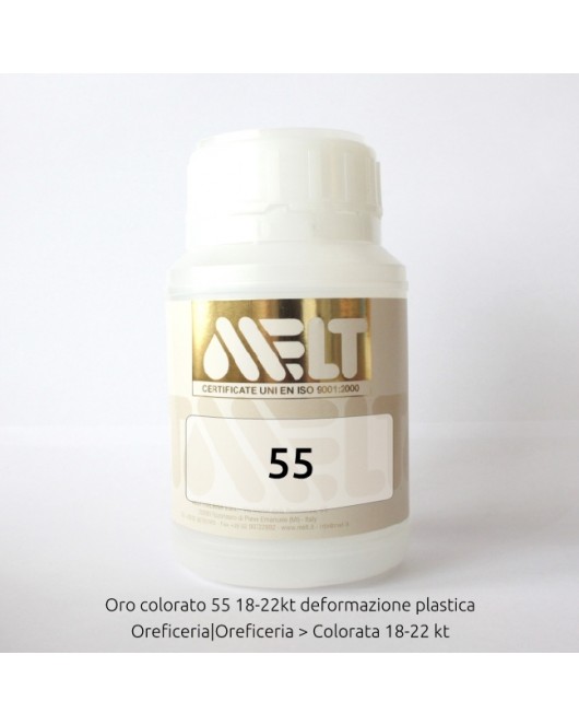 Colored gold 55 18-22kt plastic deformation